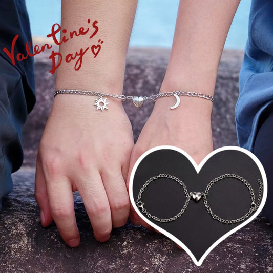 2Pcs Sun/Moon Charm Magnet Bracelets